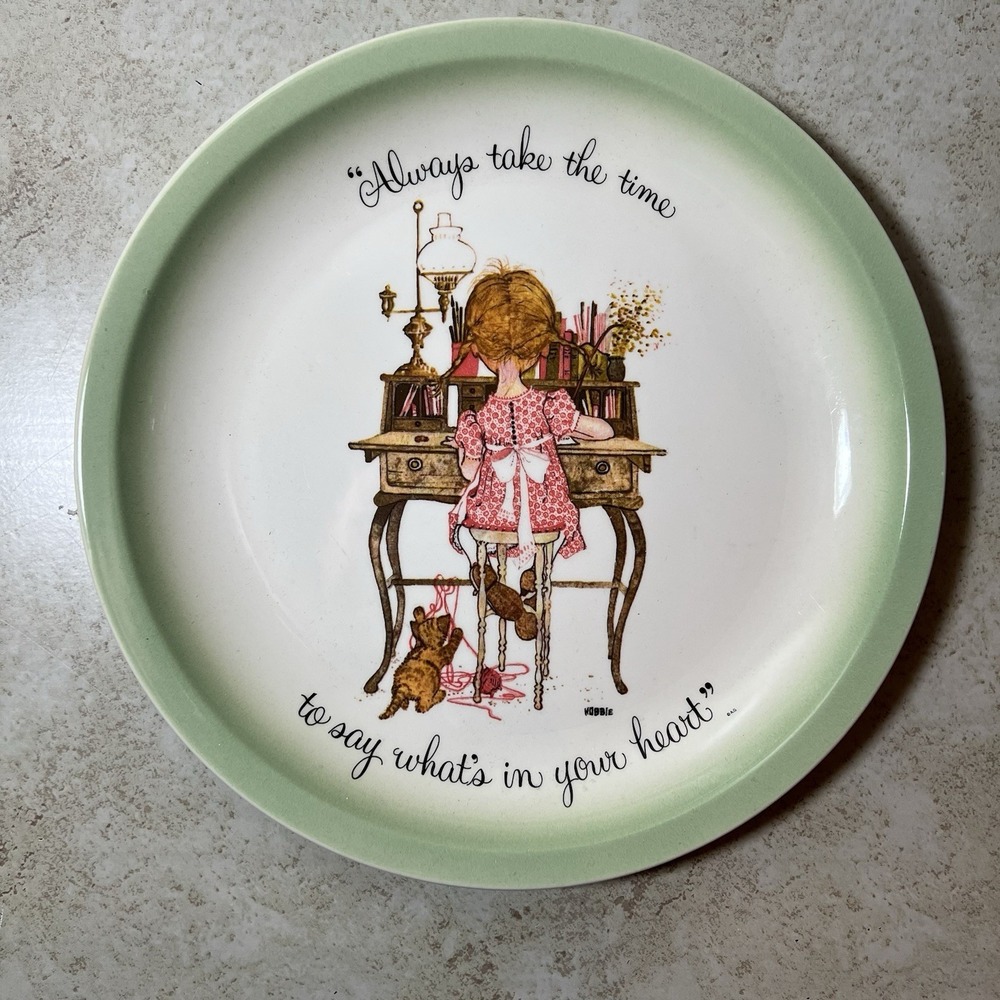 1972 Vintage Holly Hobbie‎ Collector's Edition Plate: Cottagecore Ceramic Art